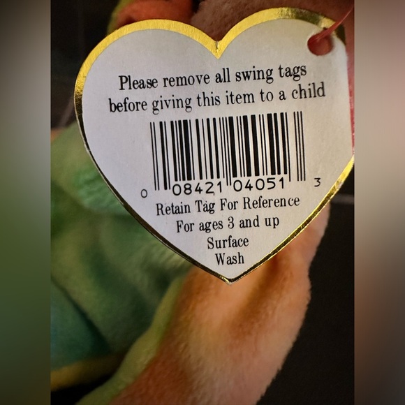 TY "Garcia" the Bear Retired Beanie Baby ERRORS RARE - MINT NEW WITH TAGS - Picture 6 of 7